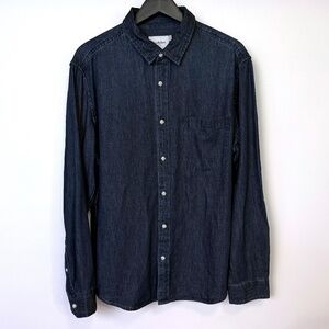 Goodfellow & Co - Denim Shirt - Mens Large - Dark Wash Indigo
